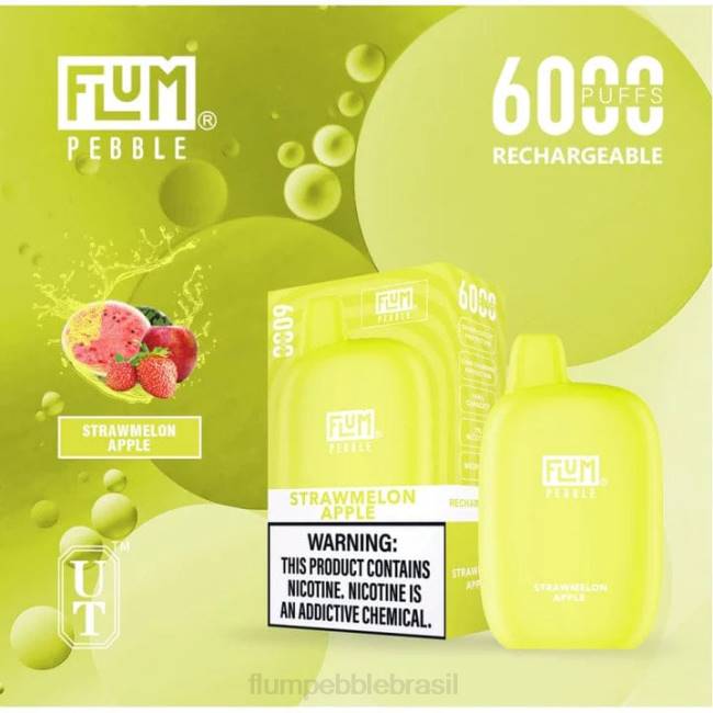 FLUM PEBBLES 6000 baforadas maçã palha 828A78 | FLUM PEBBLE VAPE REVIEW
